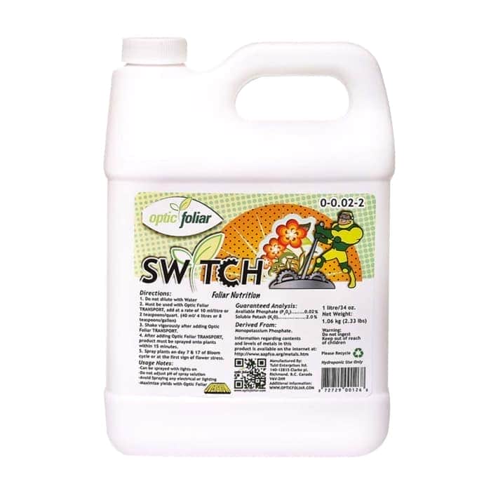 Switch de Optic Foliar.
Garrafa de 1L
