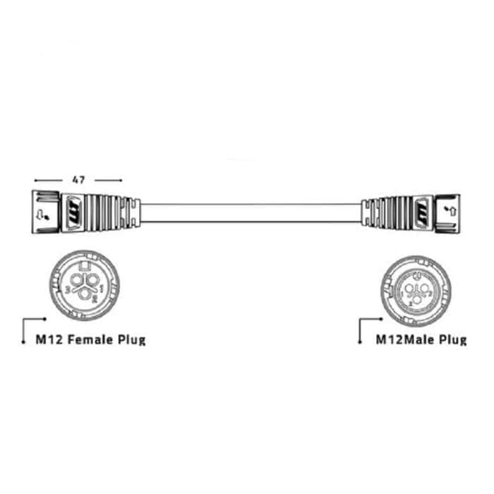 CABLE LUMATEK EXTENSION 1M PARA LUMINARIA VF LED -