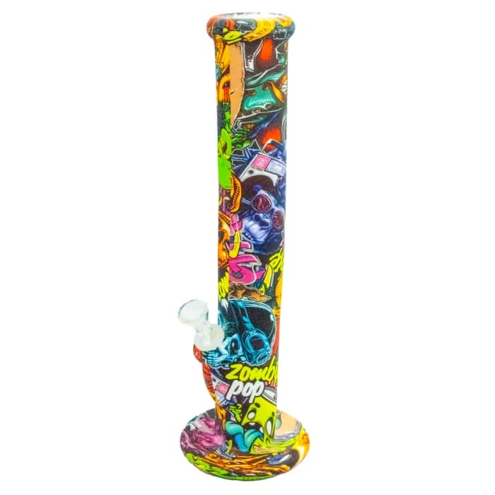 BONG SILICONA PARA AGUA 36CM dibujo.