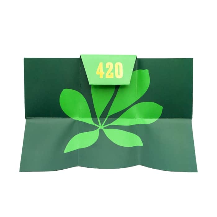 Estuche magnético  para mezclas abierto, modelo 420 hoja verde.