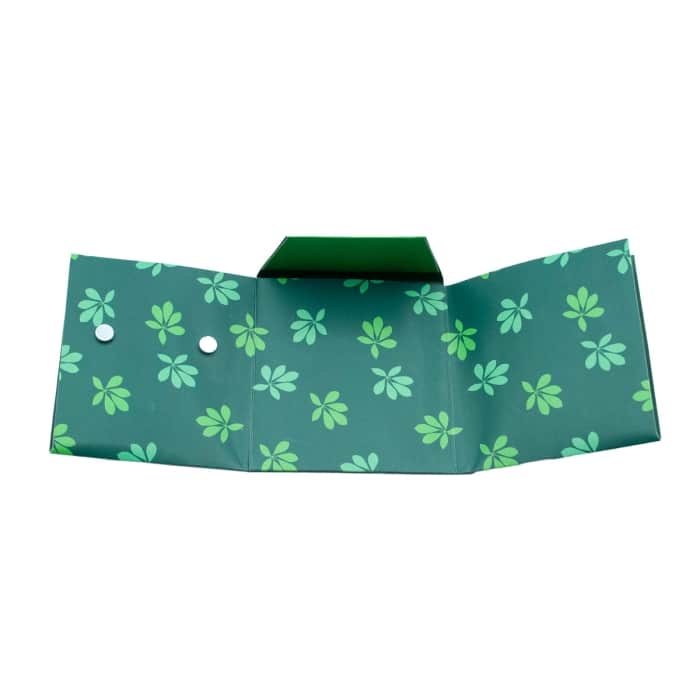 Estuche magnético  para mezclas abierto, modelo 420 hojas verdes.