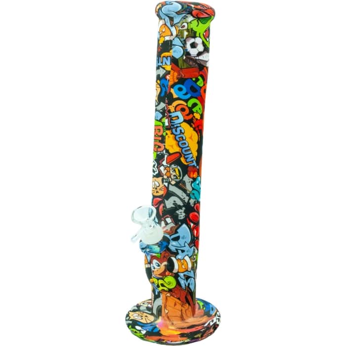 BONG SILICONA PARA AGUA 36CM dibujo.