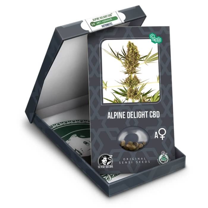 ALPINE DELIGHT CBD (Sensi Seeds) - paquete abierto