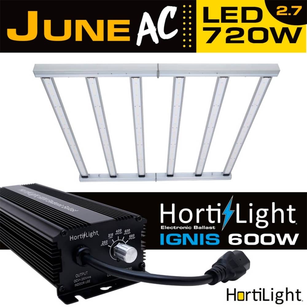 LED JUNE AC (6 BARRAS) HORTILIGHT+BAL 720w con balastro.