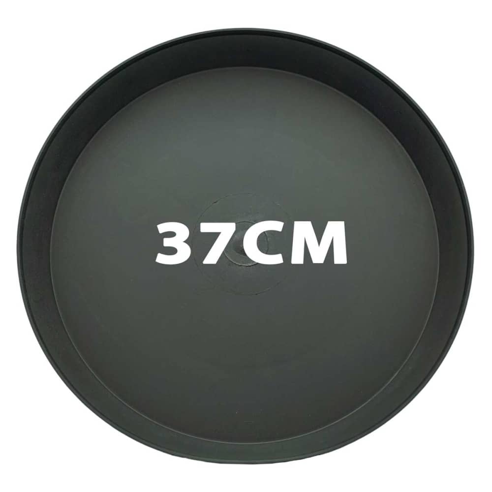 Plato redondo negro para macetas de 37x4 CM