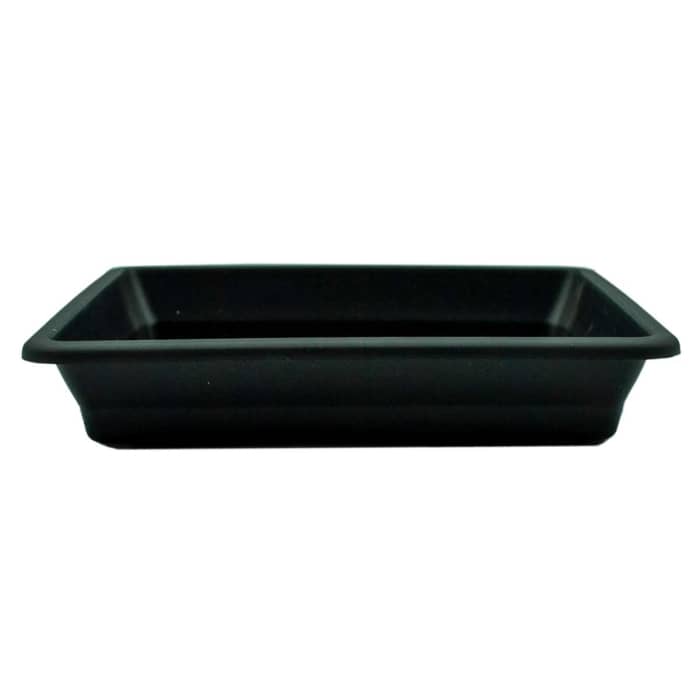 Fondo del Plato para macetas cuadrado negro 15x15cm