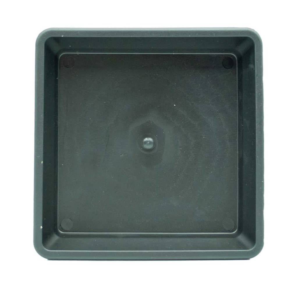 Plato para macetas cuadrado negro 15x15cm