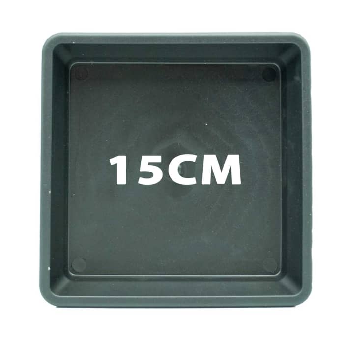 Plato cuadrado 15x15 CM de color negro