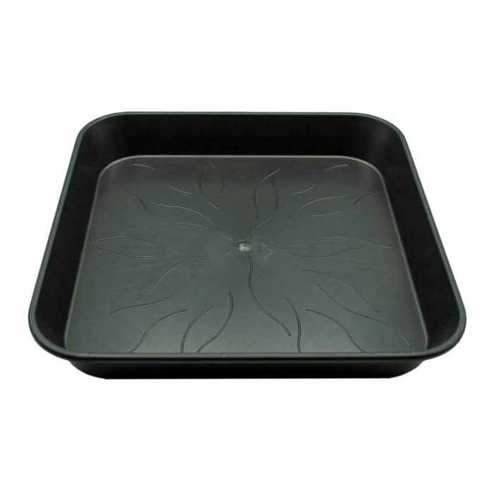 Plato para macetas cuadrado negro de 29x29 CM
