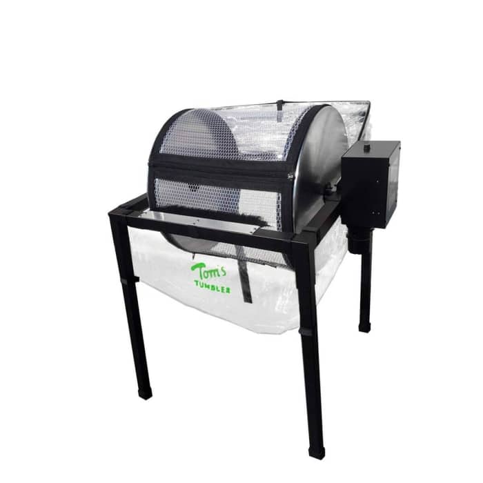 PELADORA TTT COMMERCIAL 2600 (Tom's Tumbler) abierta.