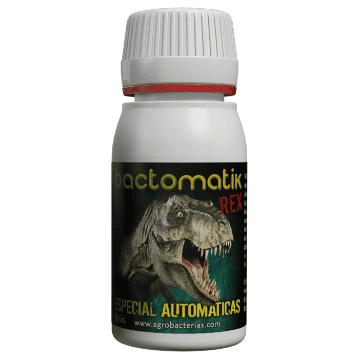 Bactomatik Rex 50g. de Agrobacterias - Estimulador de crecimiento y floración para plantas autoflorecientes.