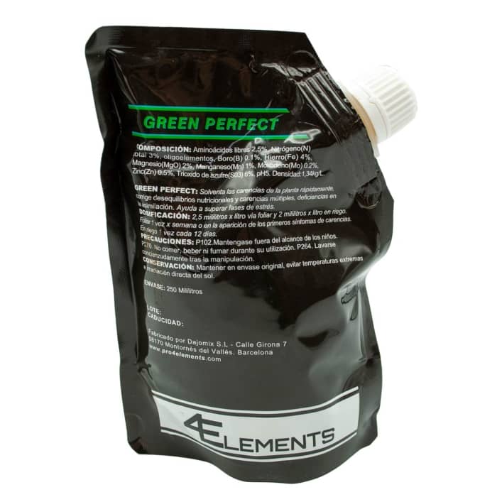 GREEN PERFECT (250ML) (4Elements) trasera.
