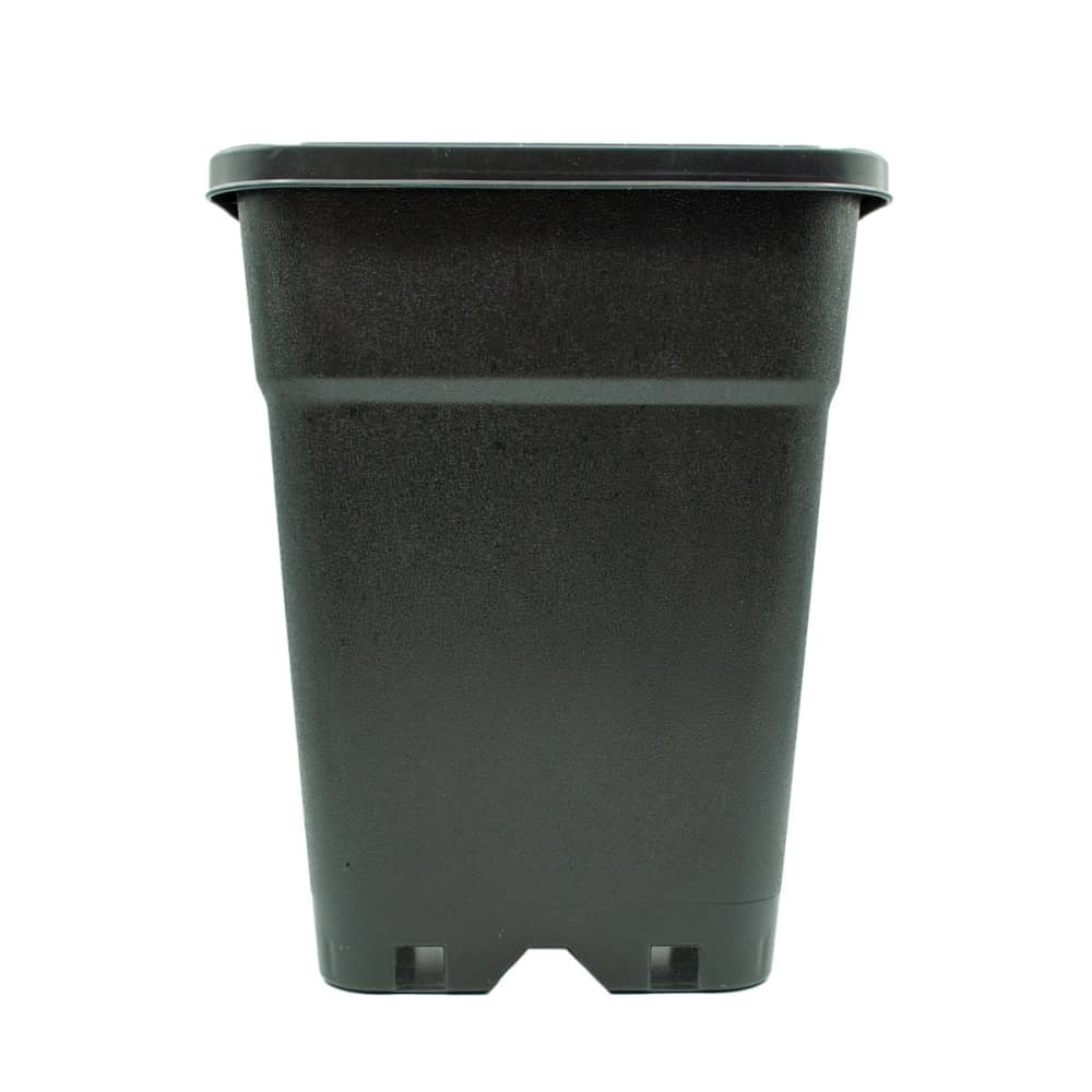 maceta cuadrada plástico 7 litros (20x20x25cm) color negro
