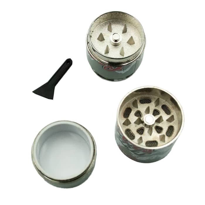 Las 3 partes del grinder lata cerveza