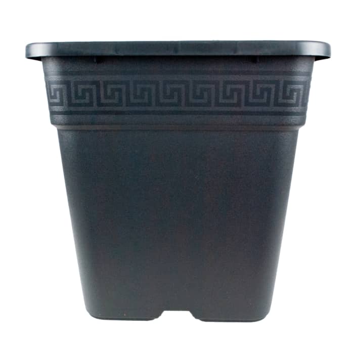 maceta cuadrada negra 30 L plástico negro