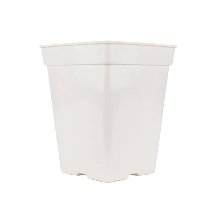 MACETA CUADRADA BLANCA 3,5L PLÁSTICO
