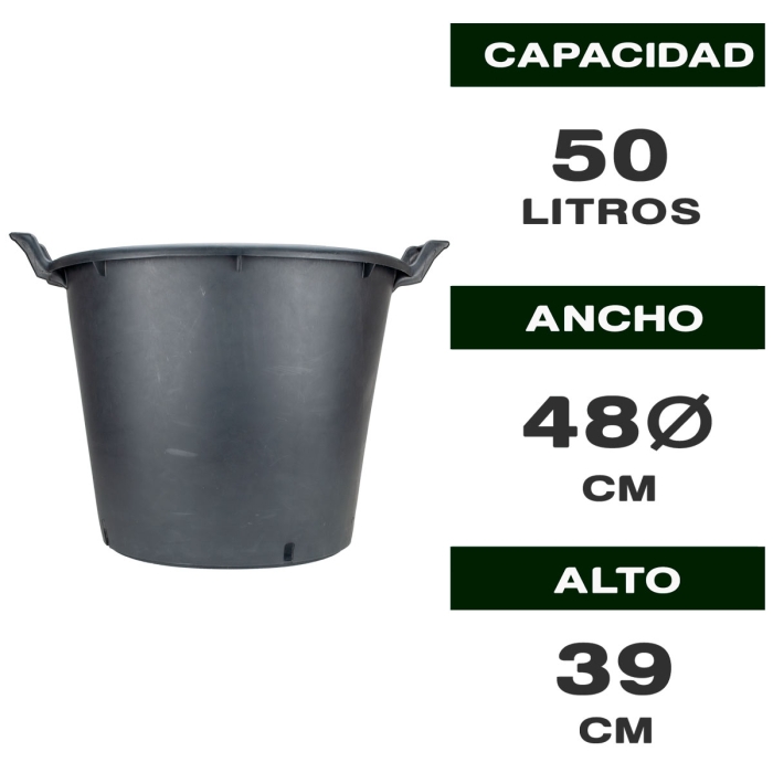 MACETA REDONDA ASAS 50L Características.