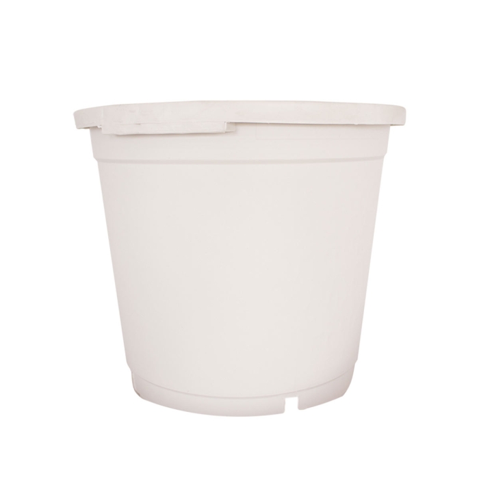MACETA REDONDA BLANCA SIN ASAS 15L