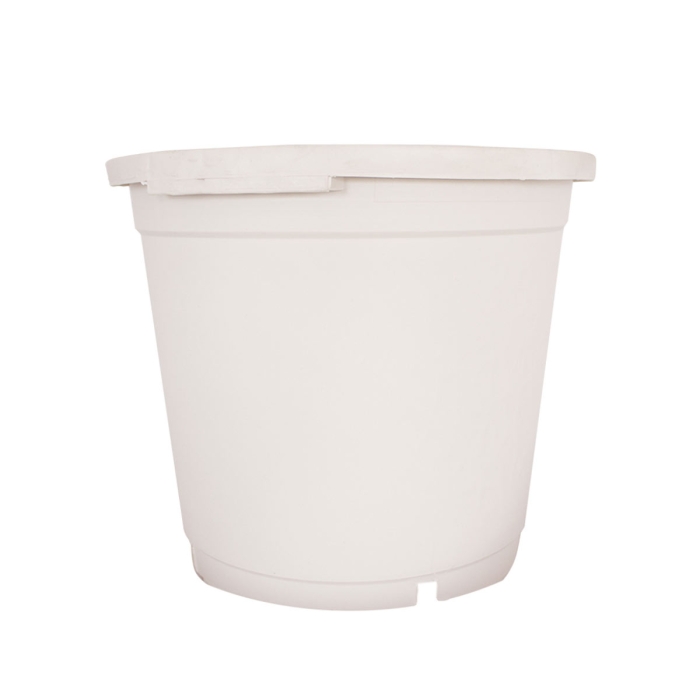 MACETA REDONDA BLANCA SIN ASAS 17L