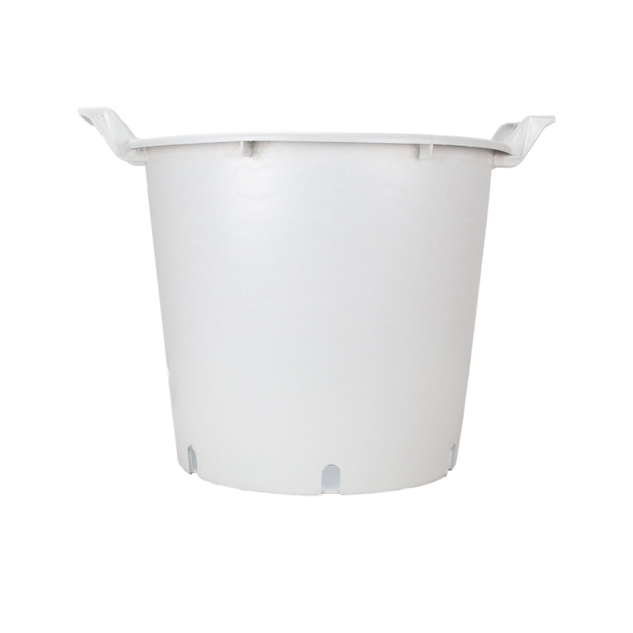 MACETA REDONDA BLANCA CON ASAS 30L