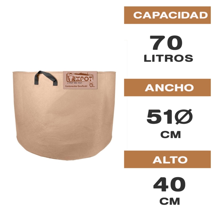 MACETA DE TELA TEX POT URBAN 70L. Características.