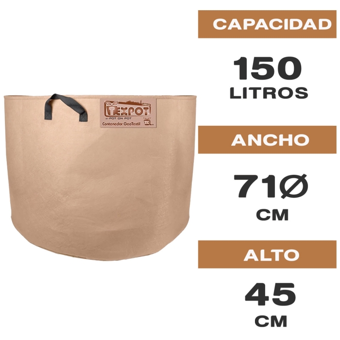 MACETA DE TELA TEX POT URBAN 150L. Características.