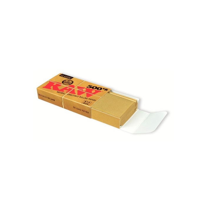 Papel de fumar RAW 500. 100% natural.