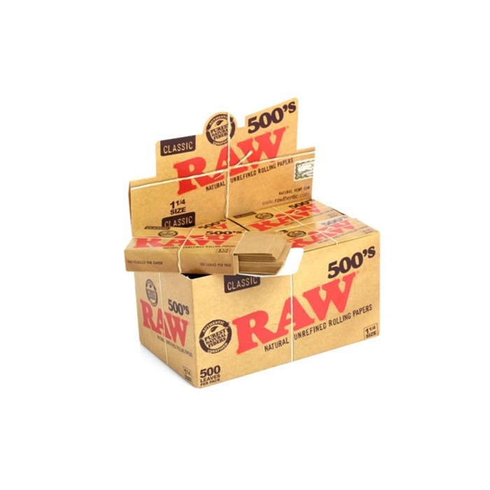 Papel de fumar RAW 500. 100% natural.