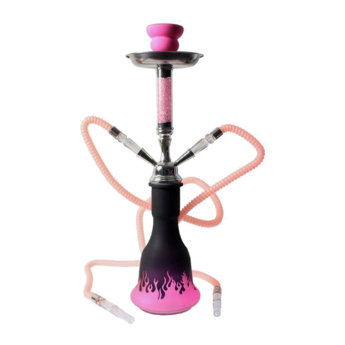 Cachimba diseño monstruo con 2 mangueras de color rosa