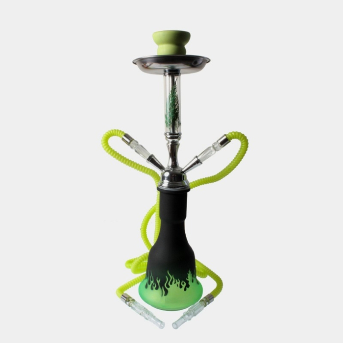 Cachimba diseño monstruo con 2 mangueras de color verde