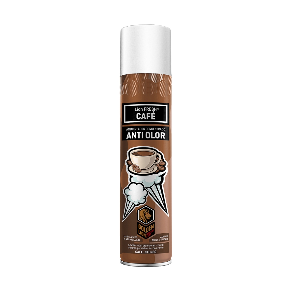 Spray ambientador de impacto. Aroma: café