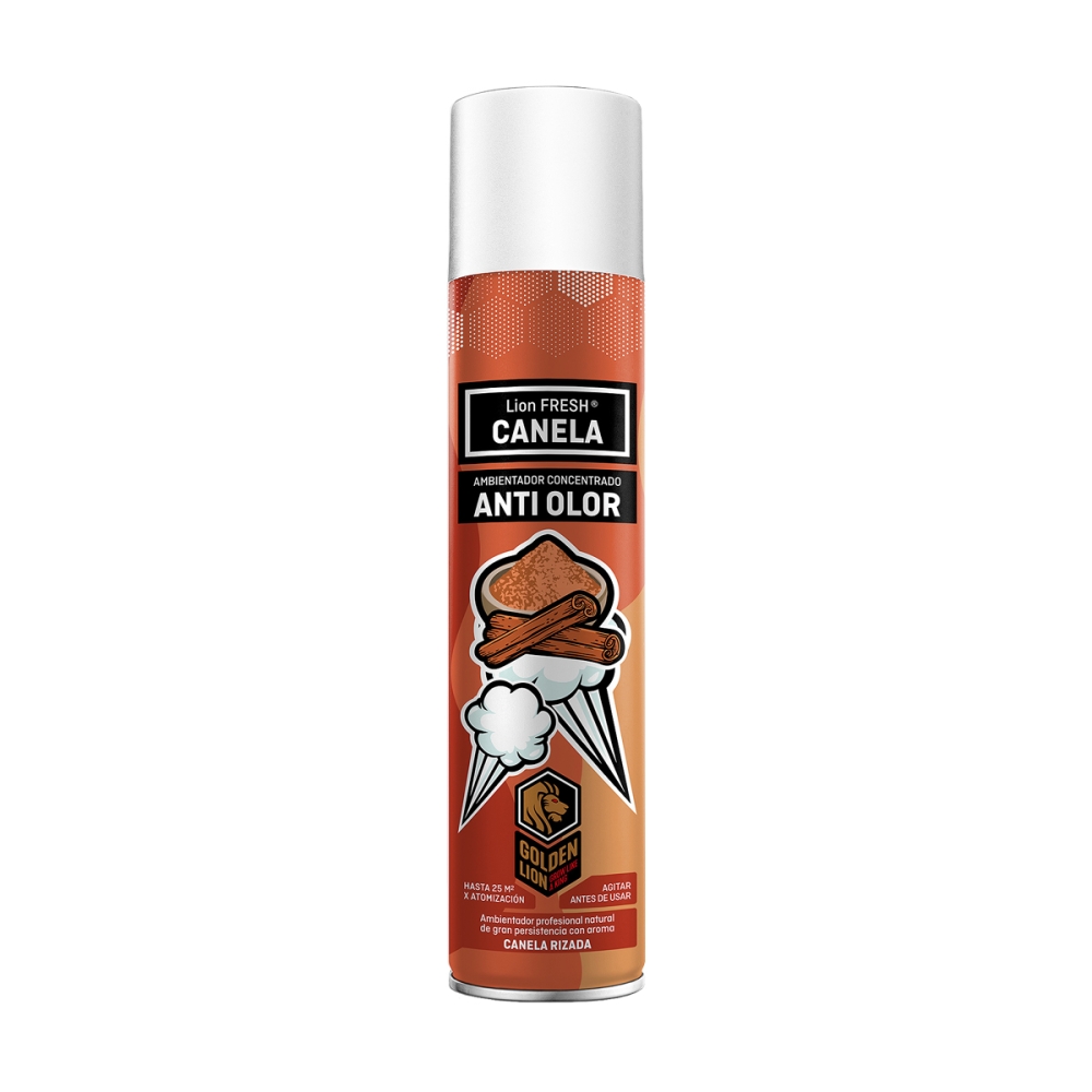 Spray ambientador de impacto. Aroma: canela