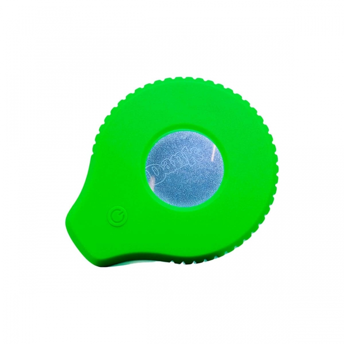 BOTE VIDRIO CON LUPA Y LED VERDE lupa