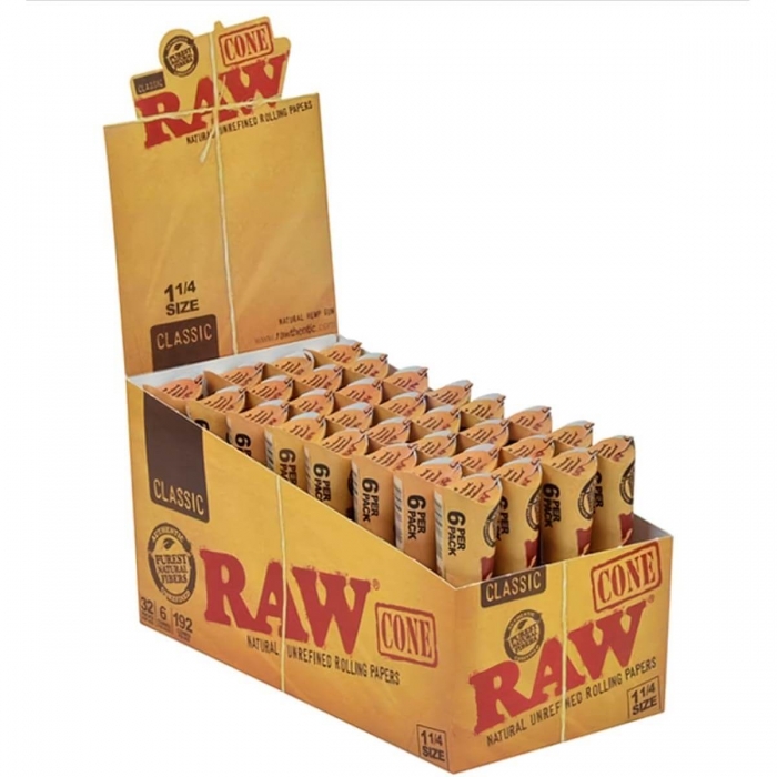 CONES RAW SMALL 1 1/4 SIZE 6 PCS caja