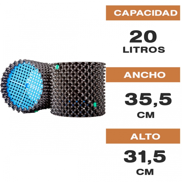 MACETA REDONDA AIR POT KIT 20L