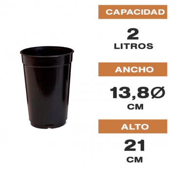 MACETA TUBULAR 2L