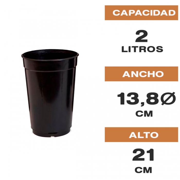 MACETA TUBULAR 2L