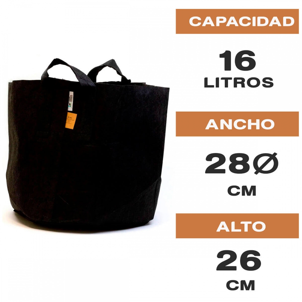 MACETA ROOT POUCH 16L CON ASAS