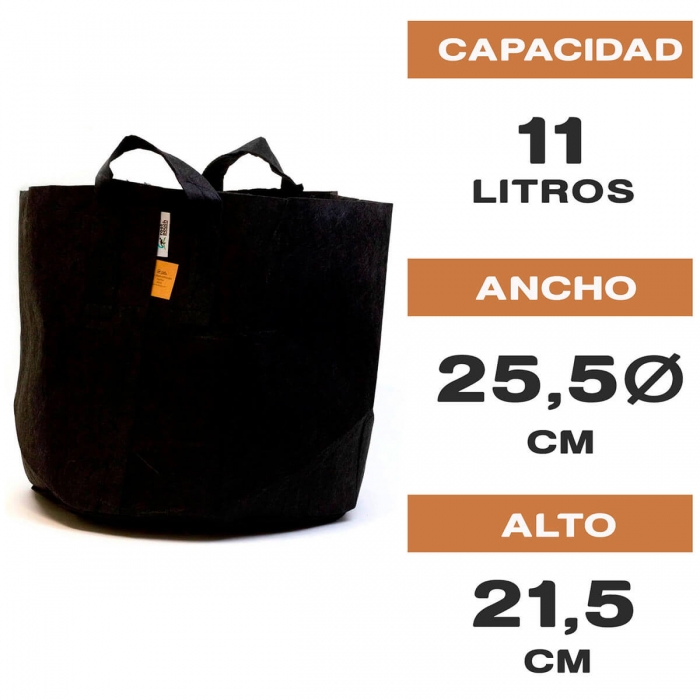 MACETA ROOT POUCH 11L CON ASAS