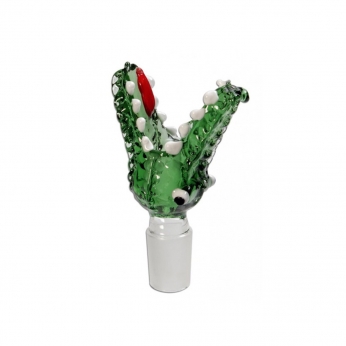 Cazoleta de cristal con forma de cocodrilo