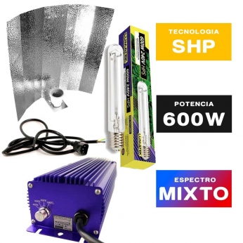 Kit de iluminación de 600w + Estuco con Regleta + bombilla Lumatek