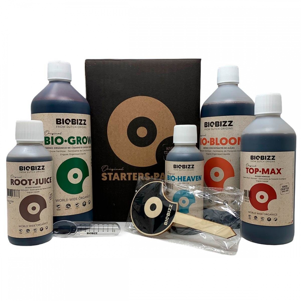 Starters Pack de Biobizz - Kit de abonos orgánicos para marihuana.
