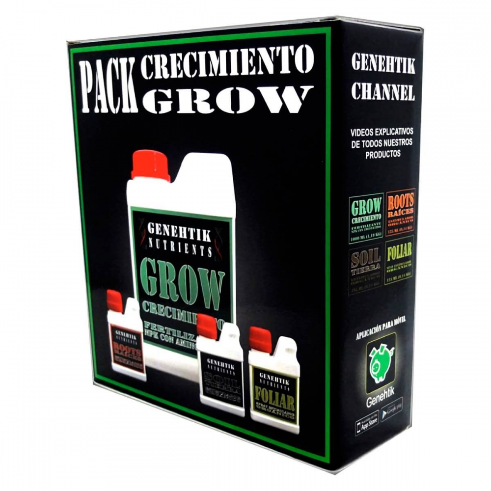 Pack de Crecimiento de Genehtik Nutrients. Kit de abonos para marihuana.