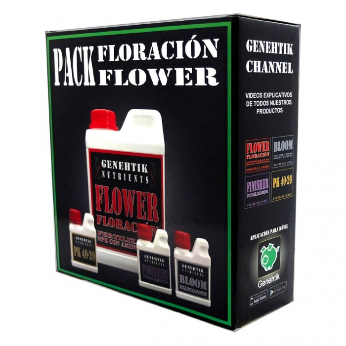 Pack de Floración de Genehtik Nutrients. Kit de abonos para marihuana.