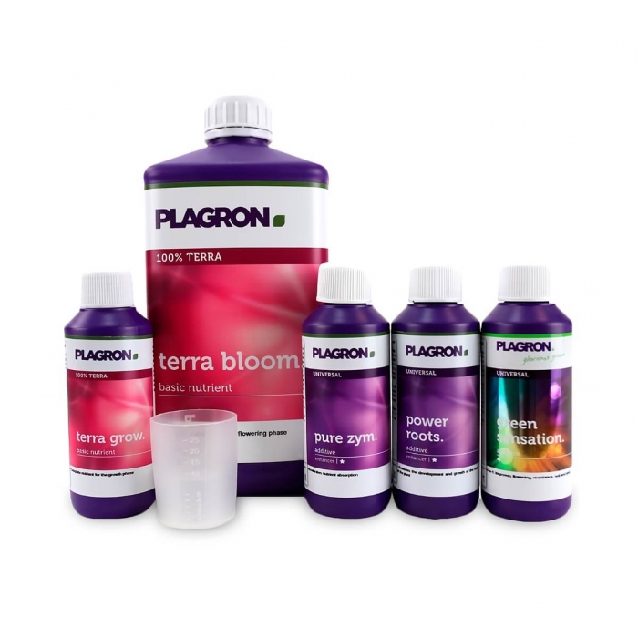 TOP GROW BOX TERRA (Plagron) kit de fertilizantes para cultivo.