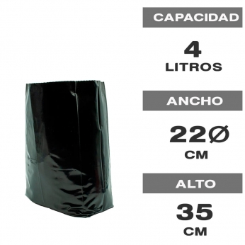 Bolsas de cultivo negras de plástico 4L