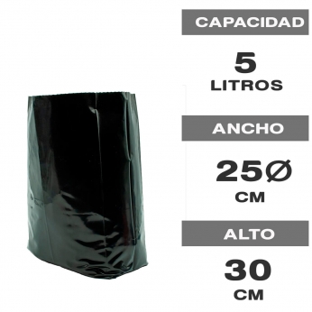 Bolsas de cultivo negras de plástico