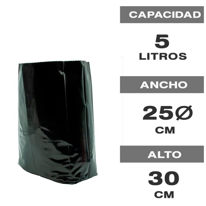 Bolsas de cultivo negras de plástico