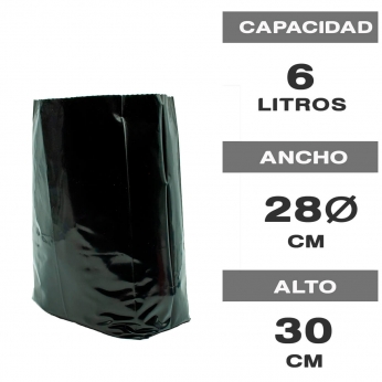 Bolsas de cultivo negras de plástico 6L
