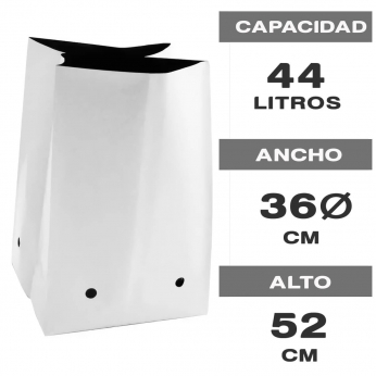 MACETA BOLSA BLANCA 4,4L